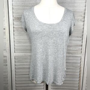 JIGSAW Scoopneck Tee Shirt Gray-Medium